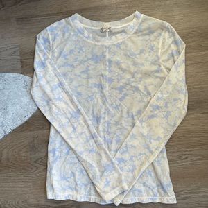 Free People sheer floral long-sleeve top. Size M